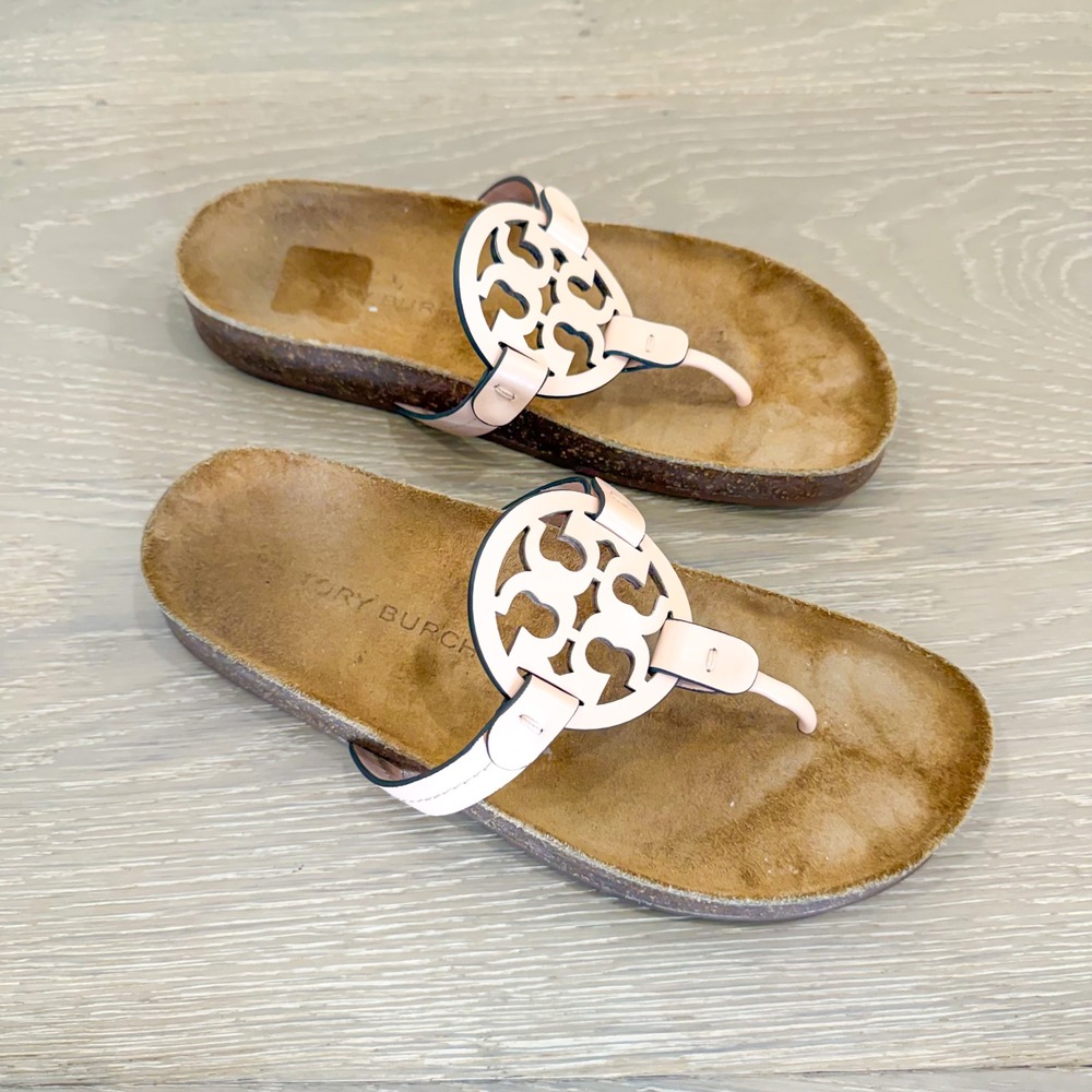Tory Burch Miller Cloud Pink Coquette Cottagecore Old Money Boho Sandal 8 - Picture 3 of 6